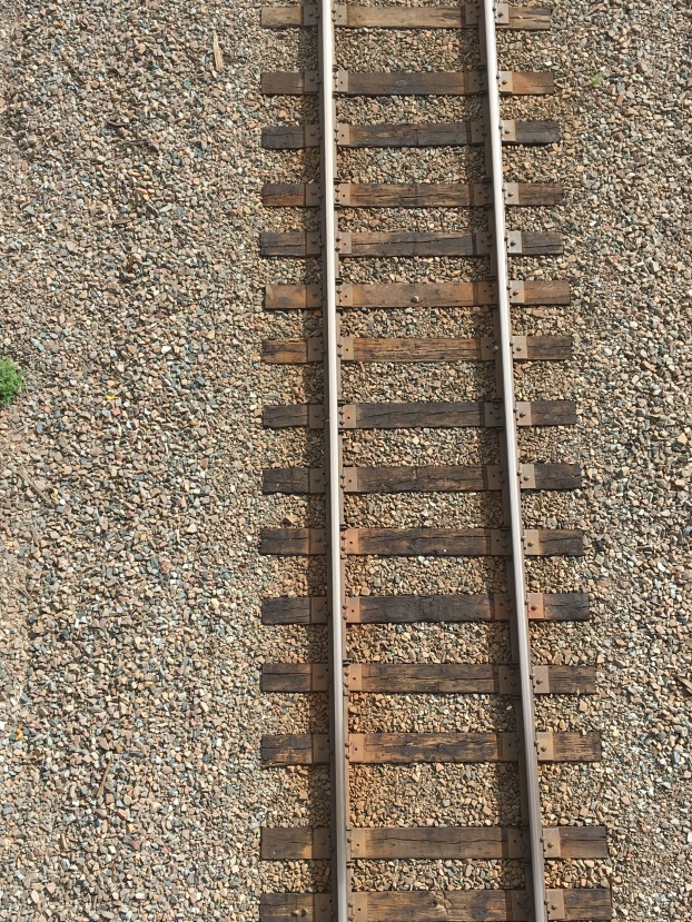 Photo of train tracks in Downtown Laramie